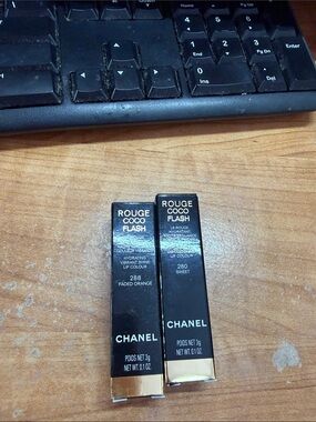 CHANEL Rouge Coco Flash Lip Colour - Shades 288 Faded Orange & 280 Sweet